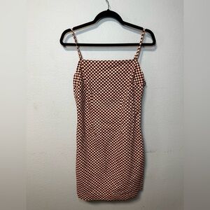 Levi's Brown RETRO Checkered Mini Dress small NWT